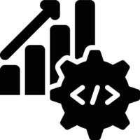 Incremental Development, Programming, Coding Glyph Solid Icon vector
