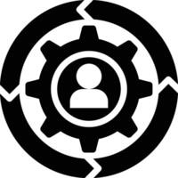 User Development, Customer Development, Human Resources Glyph Solid Icon vector