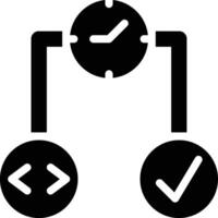 Lead Time, Software Development, Duration Glyph Solid Icon vector