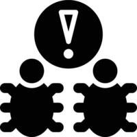 Bugs, Error, Flaw Glyph Solid Icon vector