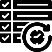 Daily Tasks, Daily, Schedule Glyph Solid Icon vector