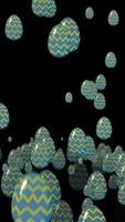 Blue Easter Eggs Background Falling And Bouncing On Transparent Alpha video