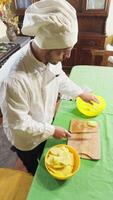 Home chef cuts Potatoes To Make Them Fried On The Table video
