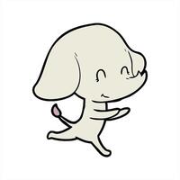 A cartoon elephant is running and jumping video