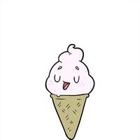 An ice cream cone with a smiley face on it video