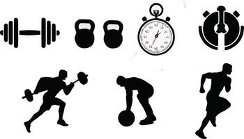 Fitness and Exercise Line Art - Athlete, Gymnastics vector