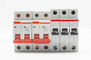 Breaker off switches arranged in a compact configuration for electrical safety and control applications photo