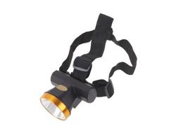 New LED headlamp isolated on white background photo
