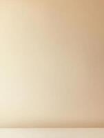 Minimalist beige wall with subtle shadowing creating a serene ambiance. photo
