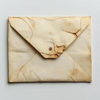Aged paper envelope with vintage charm and rustic markings. photo