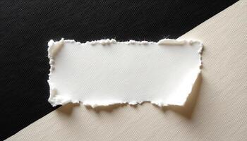 Torn Paper Frame on Contrasting Background for Business Presentation photo