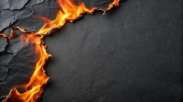 Burning Edge Abstract Black Paper for Business Use and Presentation photo