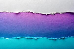 Torn Paper Edges Overlapping Gradient Background for Business Concepts photo