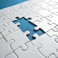 a missing Puzzle Concept for Business Strategy and Problem Solving photo