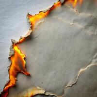 Burnt Paper Edges with Glowing Flame for Business Presentation Use photo