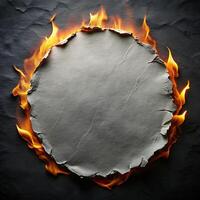 Burning circular frame for business promotion and content creation photo