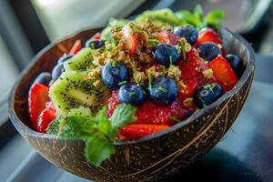 A bowl of fruit photo