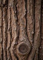 close up of a tree trunk with a hole in it. Tree Bark Texture photo