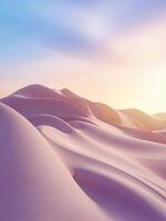 White sand dune landscape at sunset time. Abstract nature background. Pastel Desert Dunes photo