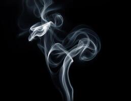 Smoke isolated on black background. Abstract white smoke on black background. Abstract Smoke Art photo