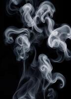 smoke on a black background. Abstract Smoke Swirls photo