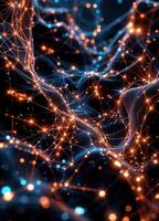 an abstract image of a network of lights. Abstract Network Connections photo