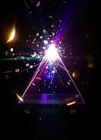 Abstract background with light rays and lens flare effect. Illustration. Prismatic Explosion photo