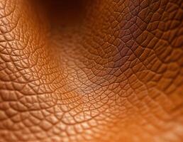 Brown leather texture. Abstract background and texture for design. Macro. Brown Leather Texture photo