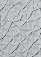 White origami paper background. 3d rendering, 3d illustration. Geometric Origami Pattern photo