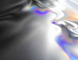 abstract background with some smooth lines in it. Iridescent Liquid Metal photo