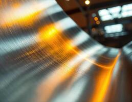 abstract background of metal tube in the factory, shallow depth of field. Metal Texture Background photo