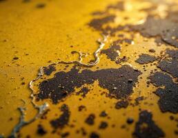 abstract background of rusty metal surface with spots of paint. macro. Rusty Metal Texture photo