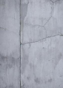 Texture of old gray concrete wall with cracks and scratches which can be used as a background. Cracked Concrete Wall Texture photo