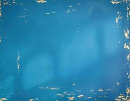 Grunge blue background with space for text or image. Texture. Blue Distressed Wooden Background photo