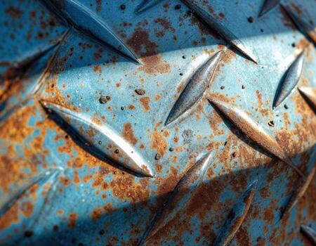 Rusty metal texture. Abstract background for design with copy space. Rusty Diamond Plate Texture photo