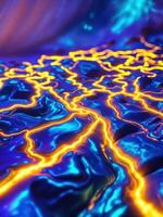 abstract background with a glowing wavy pattern, 3d render illustration. Abstract Energy Flow photo