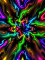 Abstract coloring background of the gradient with visual wave,twirl and lighting effects. Neon Psychedelic Explosion photo