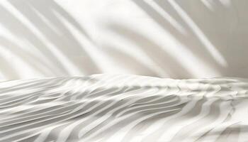 A serene, textured surface with soft shadows creating a calming atmosphere. photo