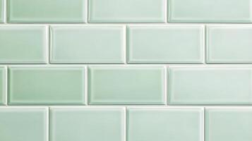 Light Green Ceramic Tile Wall Background photo