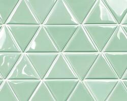 Light Green Glossy Triangular Tile Pattern photo