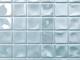 Light Blue Glossy Square Tile Grid photo