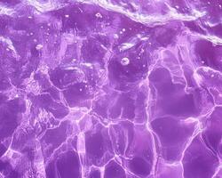Purple Water Surface with Ripples and Bubbles photo