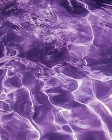 Purple Water Surface Texture with Light Reflections photo
