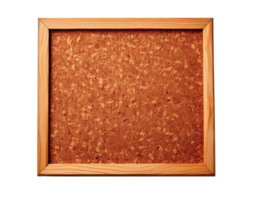 Blank corkboard in a light wood frame, ready for your ideas. A simple yet effective visual metaphor for planning, organization, and communication. png