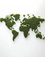 Grass Map on White Background photo