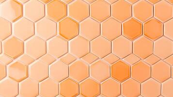 Hexagonal Tile Pattern in Peach photo