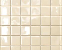 Grid of Glossy Cream-Colored Tiles photo