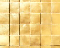 Grid of Gold-Colored Square Tiles photo
