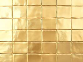 Grid of Gold-Colored Rectangular Tiles photo