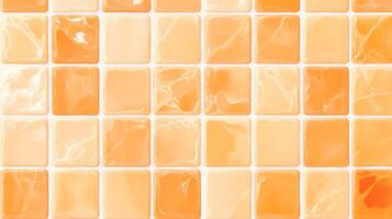 Grid of Glossy Orange Square Tiles photo